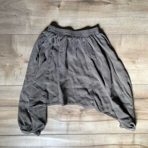 Black Crane drop crotch pants